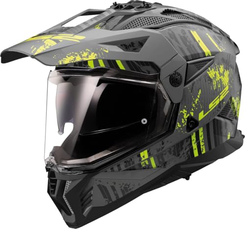 Casque Moto Cross LS2 Pioneer II Crazy Contre Éblouissement et Projections de Boue