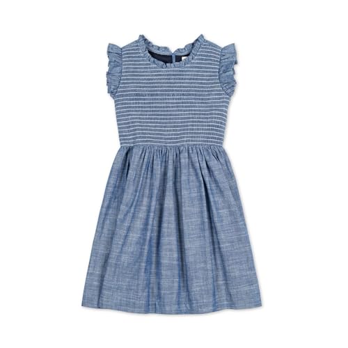 Hope & Henry Girls' Short Sleeve Tie-Waist Knit Dress