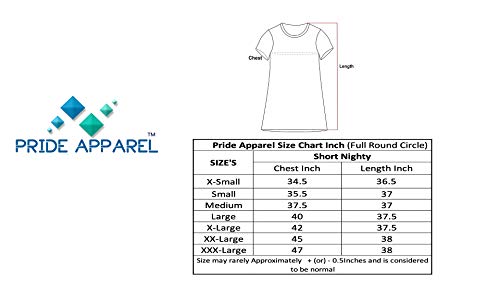 Image of Pride Apparel Printed Women's Cotton Knee Length Night Gown /Night Dress /Nighty