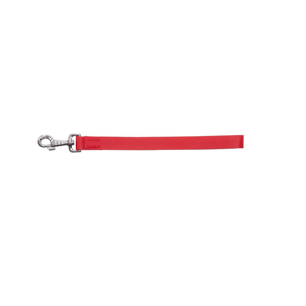 Dingo Red Short Leash for Dog Fabric Handle 40 cm Long Handmade 10610, 2.5 x 40 cm