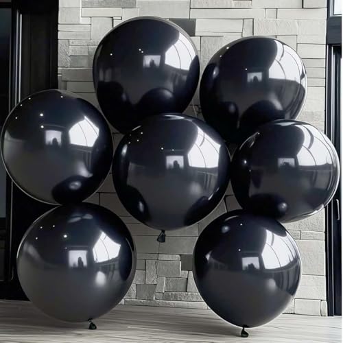 Image of 30 Pack Black Balloons 36 Inch Black Latex Party Large Balloon Bulk for Various Party Events Decorations