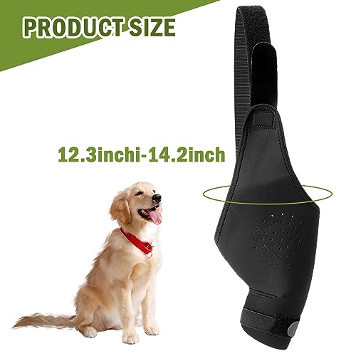 Image of Knee Brace Dog Thigh Protection Sleeve Joint Knee Pads Leg Protection Weakness Injury Protection Postoperative Rehabilitation Bracket Fixed Leg Straps, Black