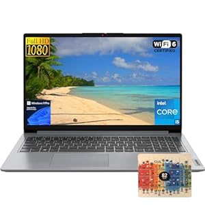 Lenovo IdeaPad – Laptop con pantalla FHD de 15.6″, Intel Core i5-1235U de 12ª generación, 16 GB de RAM, SSD PCIe4.0 de 512 GB, cámara web, Wi-Fi6, Bluetooth, Windows 11
