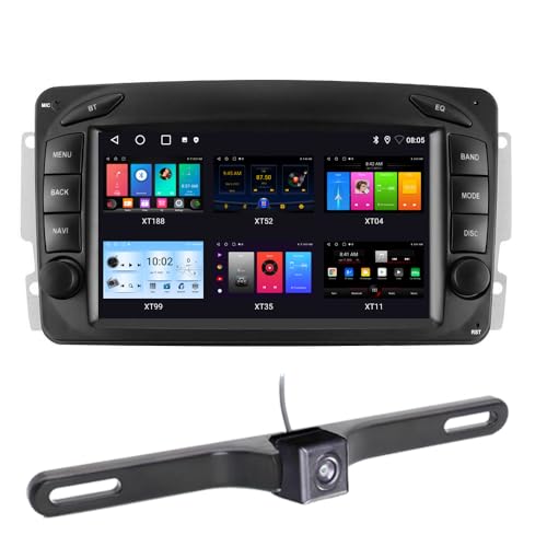 Navigatore satellitare GPS da 7 pollici con CarPlay e Android + HD telecamera di retromarcia sistema di parcheggio compatibile con Mercedes-Benz G-Klasse W463 G36 G55AMG G270 G300 G320 G400 G500