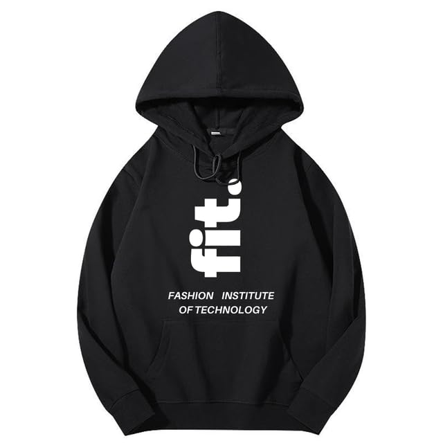 Generic Fashion Institute Technology Hoodie Fashion Institute Hoodies Letter Graphic Print Long Sleeve Pullover Sweatshirt
