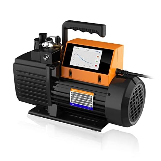 Elitech V1200 Intelligent HVAC Vacuum Pump 12 CFM 2 Stage Rotary Vane Touch Screen