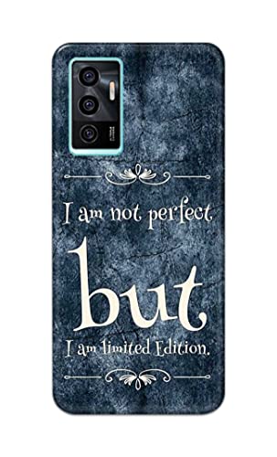 Image of Printed Hard Back Cover Case for Vivo V23e | V23e 5G | Vivo Y75 4G Back Cover (I Am Not Perfect I Am Limited Edition) -1803