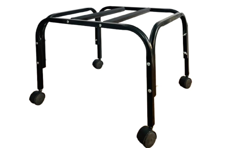StandPoint | Heavy-Duty Cooler Stand with Wheels | Metal Trolley for Home & Outdoor | Rust-Resistant Black Finish | 360° Rotating Wheels | 100kg Load Capacity | Cooler Movable Stand