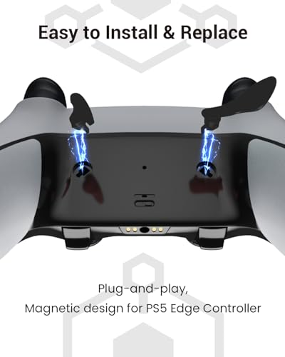 Image of Metal Back Paddles for PS5 Edge Controller, 4PCS Back Buttons for PS5 Dual Sense Edge Game Controller, Paddles Trigger Buttons Replacement Accessories(Black)