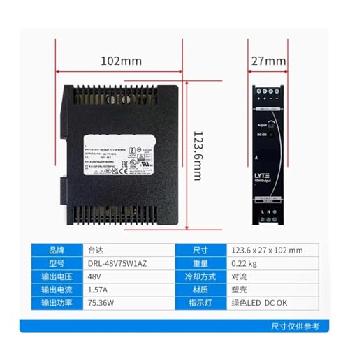 Alimentation DRL-48V75W1AZ 48V pour rail DIN de tableau électrique