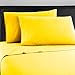 Prime Bedding Bed Sheets - 4 Piece Queen Sheets, Deep Pocket Fitted Sheet, Flat Sheet, Pillow Cases - Queen Sheet Set, Bright Yellow