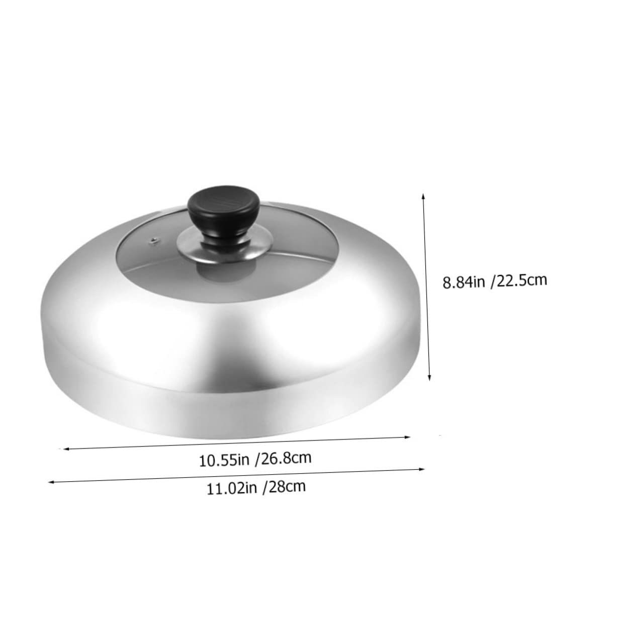 Coperchio per Pentola da Cucina in Acciaio Inox Argento