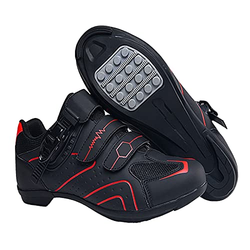 Fiber Breathable Bike Cycling Shoes and Shoes Non-Slip Road Mountain Women's Shoes Ladies Casual Shoes for Women Red