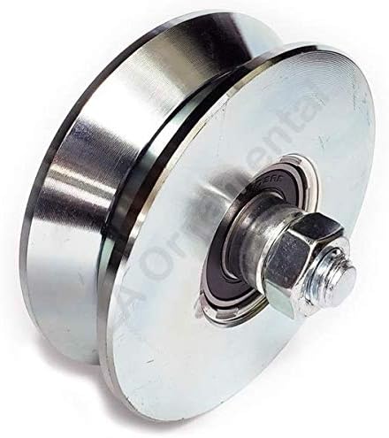 Bearing V Groove Wheel Without Bracket Sliding Driveway Gate 101.100, Finished Silver L8