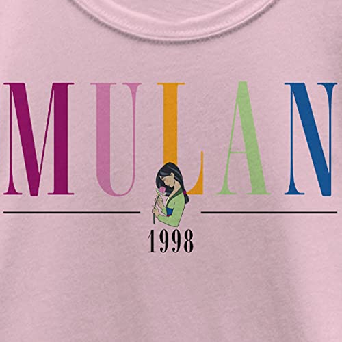 Image of Disney Girl's Mulan 1998 Title Logo T-Shirt