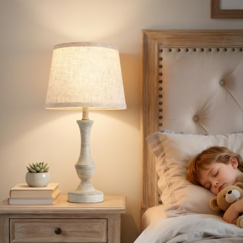 Image of Luvkczc Table Lamp Set of 2, 19 inch Cottage Core Resin Bedside Lamps