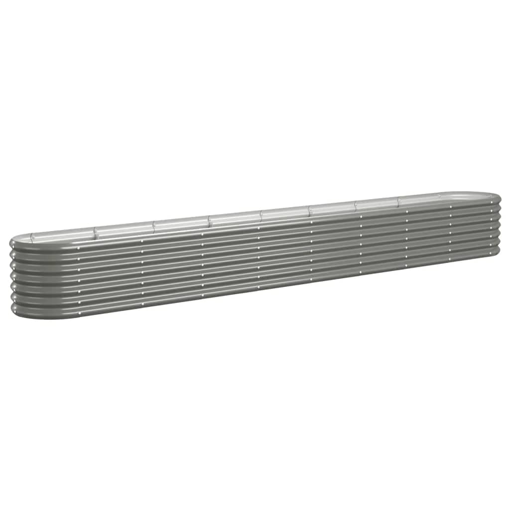 VIDAXL Raised Garden Bed - Steel - Grey - 36 x 332 x 40cm