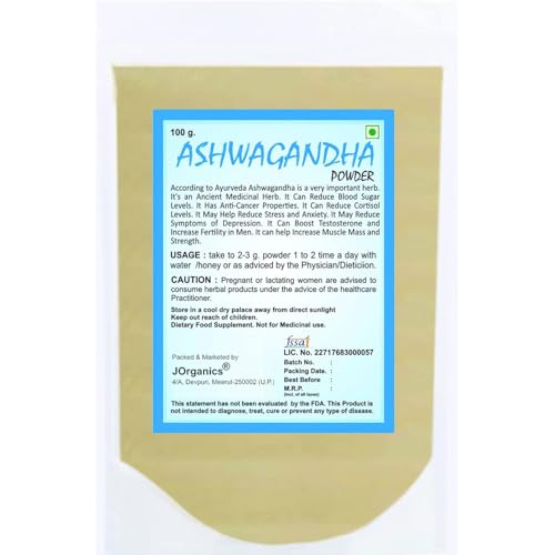 Image of Ashwagandha Root Powder | Ayurvedic Herbal Supplement | May Help Boost Energy, Strength & Immune Support -100g, Pack of 1