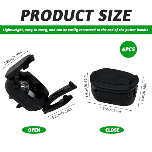 Mudoulu 6 Stück Golf Ball Retriever, Zusammenklappbarer Golf Ball Retriever für Putter Tragbares Golfball Pick Up Tool Gerät Kurszubehör für Damen, Herren, Golfer