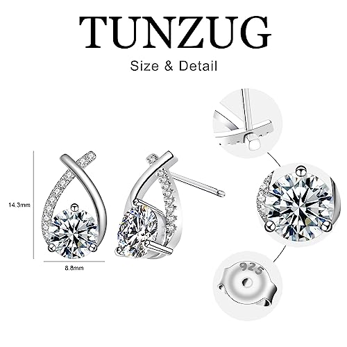 Moissanite Stud Earrings D Color VVS1 Moissanite Earrings 925 Sterling Silver 18K Gold Plated Friction Flat Bottom Mermaid Tail Earrings for Women4