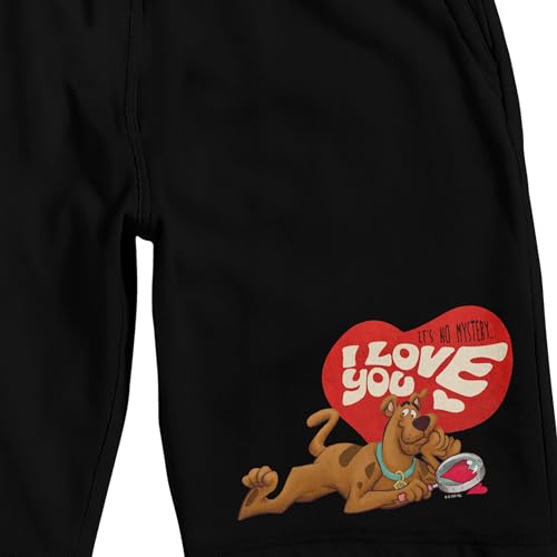 Scooby Doo I Love You Men's Black Sleep Pajama Shorts2
