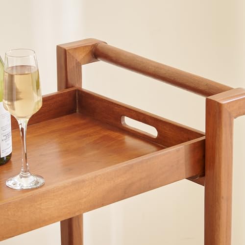 Image of Home Centre | Amanda Serving Trolley | for Kitchen and Bar | Brown