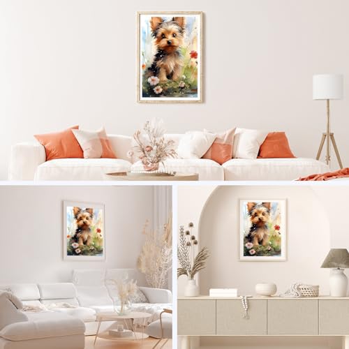 NAIMOER Dog Diamond Painting Kits for Adults DIY Full Drill 5D Diamond Painting Animals Diamond Art Kits Spring Diamond Painitng Kits for Relaxation and Home Decor 30x40cm - Image 3