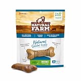Natural Farm Petiscos Dentais para Cães, Receita de Osso de Carne e Porco, Ingredientes Naturais, Não-Transgênicos, Rico em Proteína Bruta, Cálcio e Vitamina D3