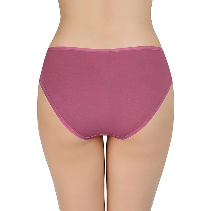 Image of LOURYN KOULYN Solid Low Rise Cotton Bikini Panty Pack(Pack of 3)