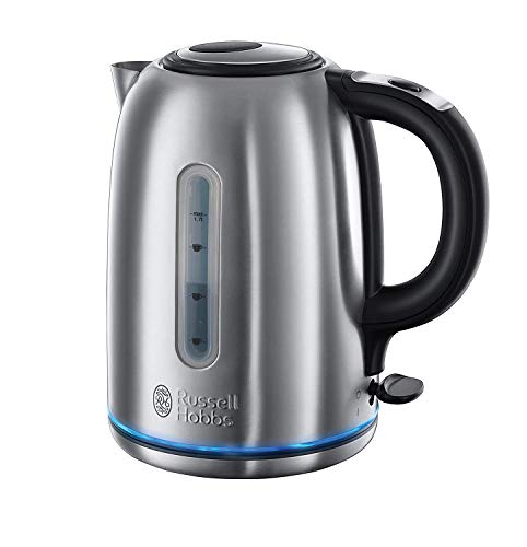 Russell Hobbs 20460-70 Bouilloire 1,7L Buckingham, Silencieuse, Ebullition Rapide, Filtre Anti-Calcaire Amovible Lavable - Acier Brossé