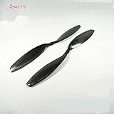 Hockus Accessories 2pairs/lot 8045/9047/1047/1147/1238/1447 Carbon Fiber Propeller CW CCW Paddle Prop for RC Quadcopter Drone Aircraft Spare Parts - (Color: 1238)