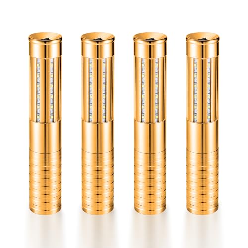 Bottle Strobe Baton Service Lights, LoveNite LED Rechargeable Liquor Bottles Sparkers for Wedding Party Concert Events, Champagne Handheld Light Topper for Bar Nightclub (Golden, 4 Pack)