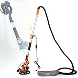 【RENDIMIENTO SUPERIOR Y LUZ LED】El potente motor de 1580 vatios de la lijadora de paneles de yeso brinda un excelente rendimiento de lijado, ideal para lijar paneles de yeso, techos, paredes interiores y exteriores y restos de piso. Las luces LED alrededor de la base aumentan el brillo en condiciones de trabajo oscuras.