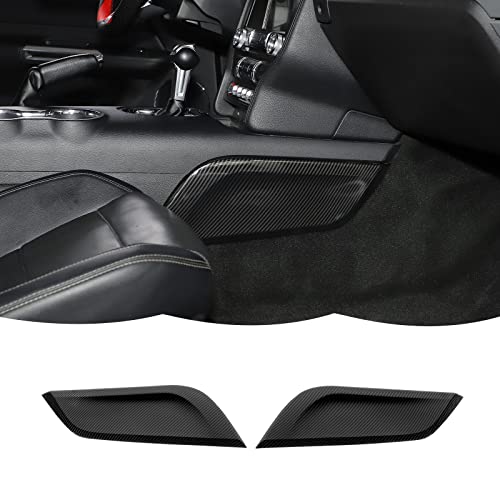 RT-TCZ Carbon Fiber Center Console Gear Shift Panel Side Trim Cover Interior Accessories Decoration for Ford Mustang 2015-2022