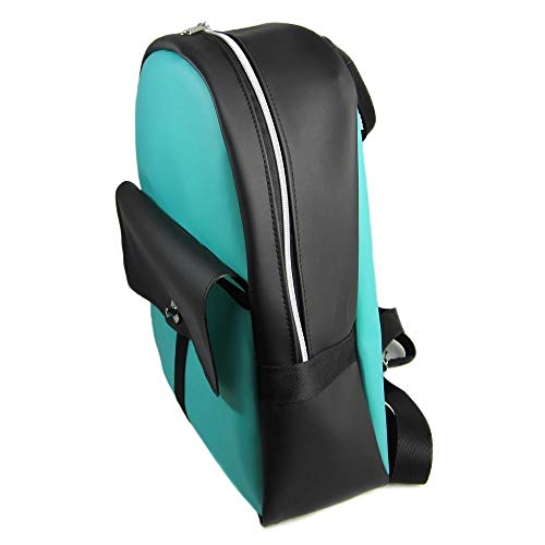 Kit Mochila e necessaire de silicone menta e preto Maria Adna