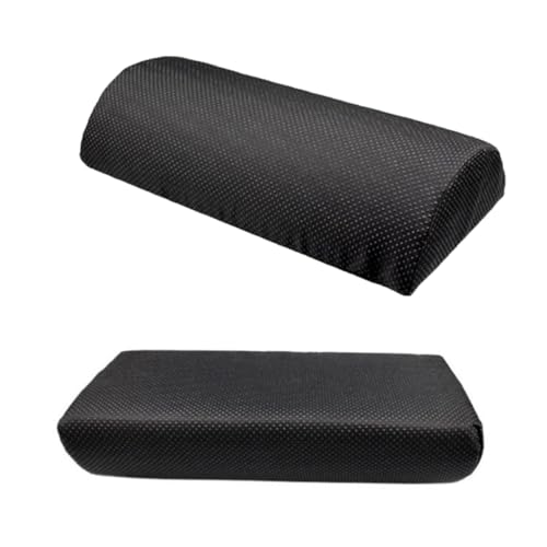 ULDIGI フット クリップマット のそみ フォーム 半円筒形フットレスト パッド 半円柱枕 オフィスブレイクマット フットレストパッド Black