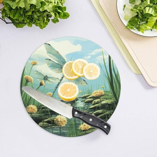 Planche à découper en verre durable résistante aux rayures pour table de cuisine