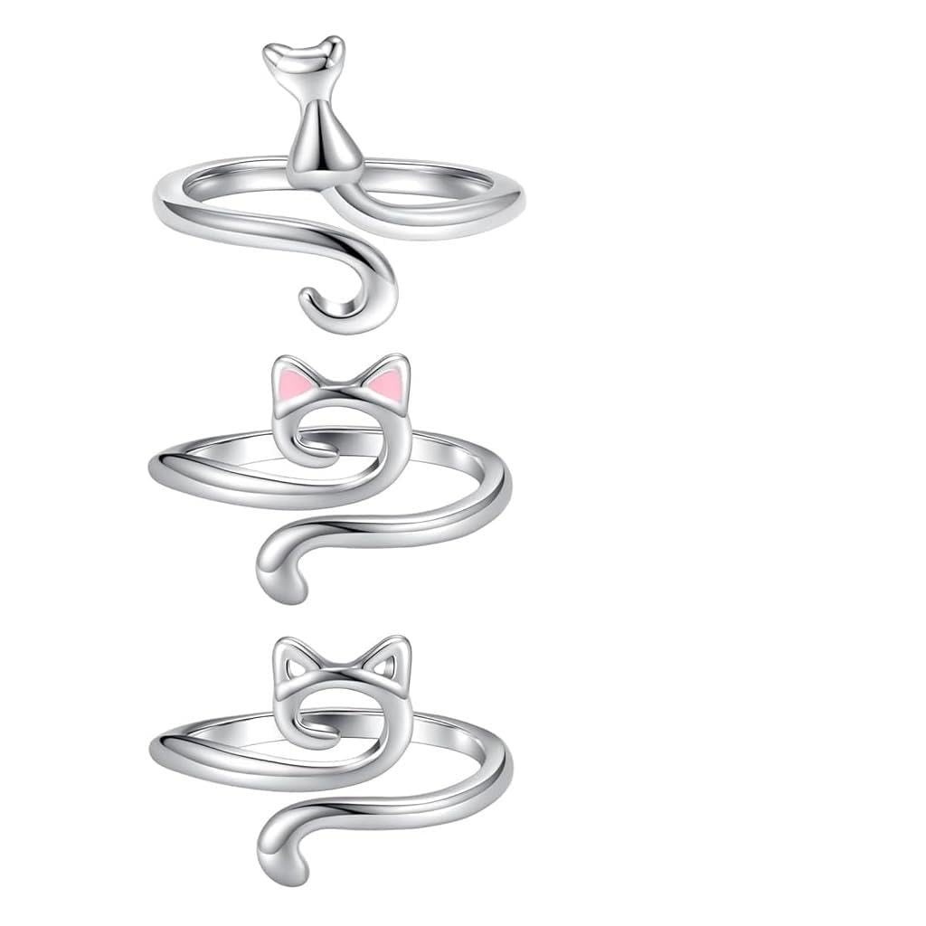 hasthip HASTHIP® 3Pcs Crochet Tension Ring Creative Kitty Wire Wrapped Knitting Crochet Tool Alloy Yarn Tension Crochet Ring for DIY Knitting & Crocheting-picture-19