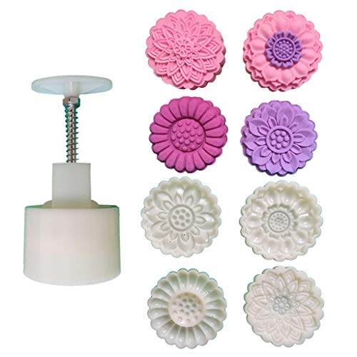 OTGO Molde Mooncake 125 g – Molde de cortador de biscoito de flor de animal DIY Acessórios de assar