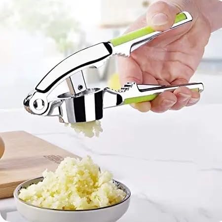 Miniatura 8 de Prensa de ajo premium, picadora profesional, fácil de apretar y limpiar, apta para lavavajillas, prensa trituradora de jengibre eficiente, sin