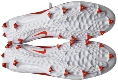 Nike Alpha Menace 4 Varsity Mid Men's Football Cleats White Orange Black FZ7703-103 Size 11.5 M US