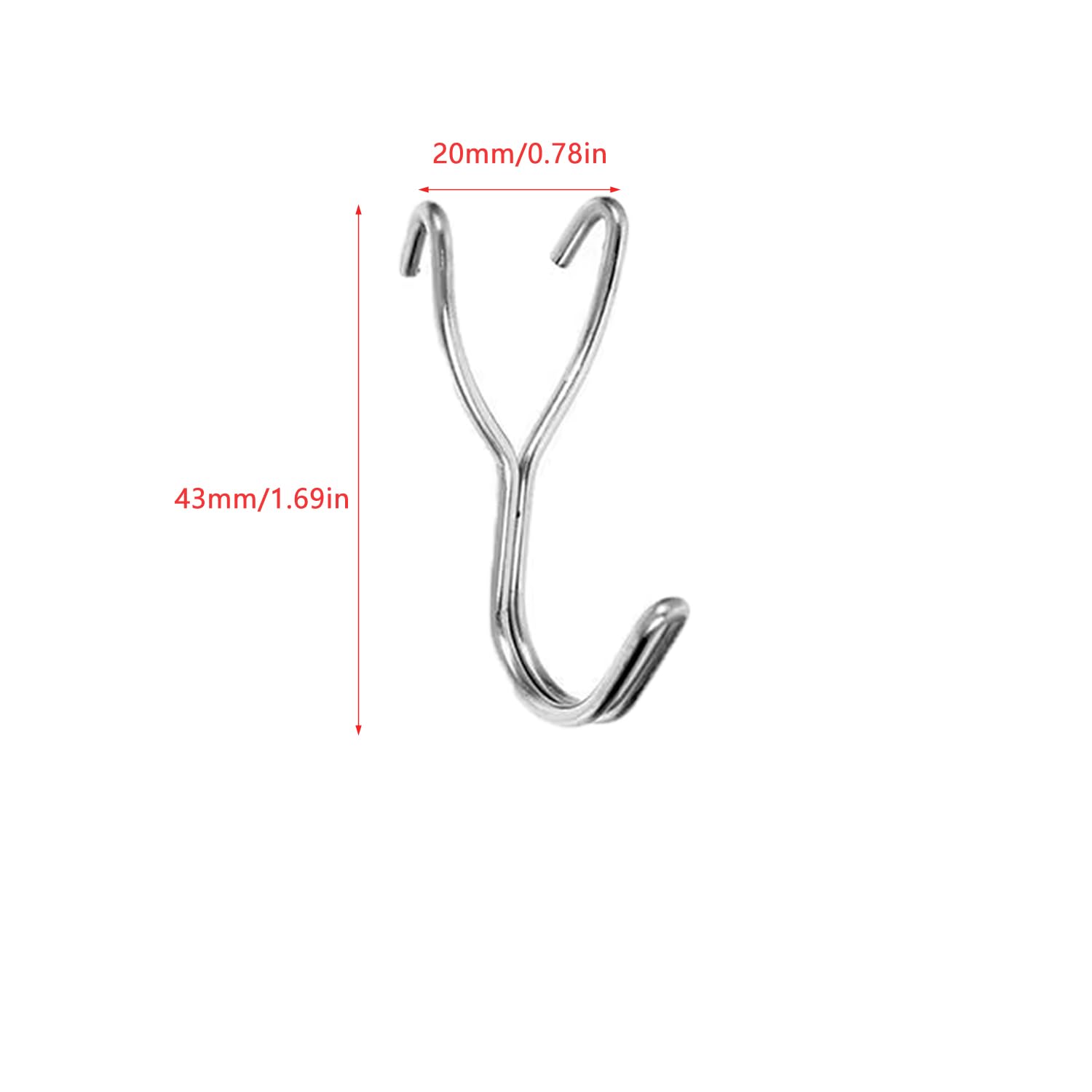 UtySty 15 Pack Pegboard Hooks Add on Pegboard Panels Hook Non Falling Metal Prong Hooks for Peg Board Wall Organizer Pegboard Wall Panels Garage Tool Hanging Display Jewelry Craft Art Fair Retail