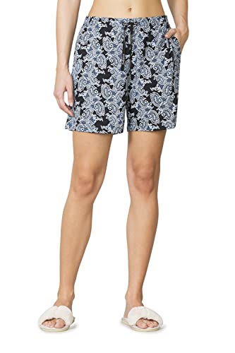 Image of Van Heusen Women's Cotton Lounge Shorts | Lightweight | Breathable Cotton | Relaxed fit | Printed | Comfortable Everyday Wear | Style 55501|Available in Pack of 1 & 2