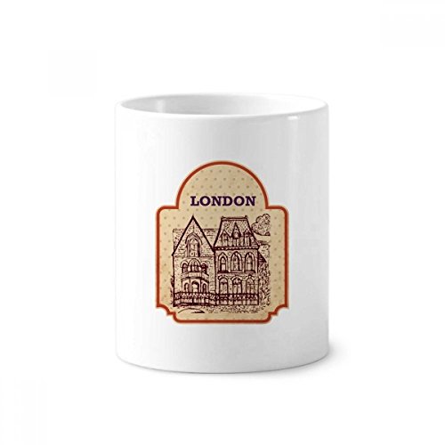 Tasse blanche de Londres en céramique pour un bureau ordonné et stylé