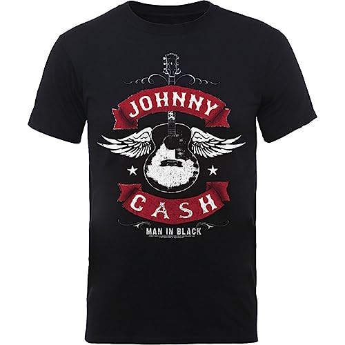 T-Shirt Johnny Cash Man in Black Noir L : le vêtement idéal pour un concert ou festival rock