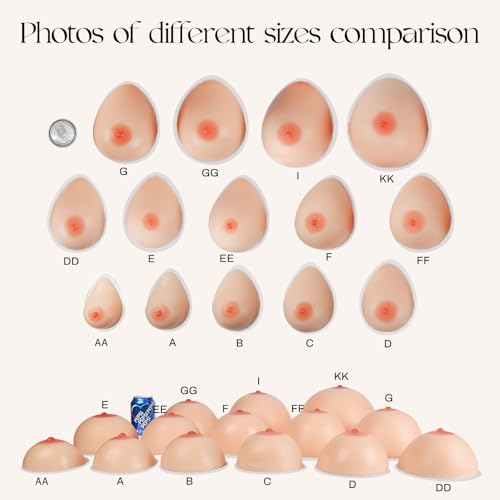 Vollence Self Adhesive Silicone Breast Forms Fake Boobs for Mastectomy Prosthesis Crossdresser Trans gender Cosplay4