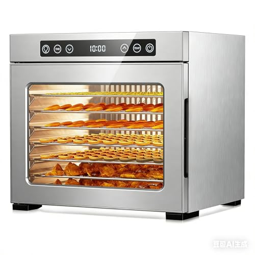 Food Dehydrator 8 Trays 650W, Stainless Steel Food Dryer with Adjustable Timer & Temperature (95-167°F)