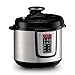 Tefal Fast & Delicious Multikocher, elektrischer Schnellkochtopf, 25 automatische Programme, großes Fassungsvermögen von 6 L, einstellbare Temperatur, inkl. Rezeptheft, Schwarz/Edelstahl, CY505EF0