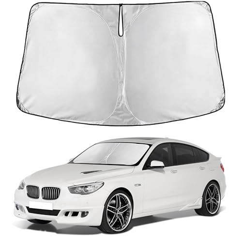 Image of EcoNour Windshield Sunshade Compatible for BMW 5 Series 1990-2008 2009 2010, Sun Visor for Front Windshield & Window Sun Shade Cover, UV Heat Blocker & Protector, Car Accessories
