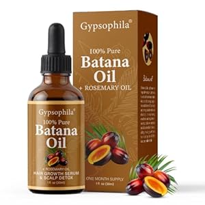 Batana Oil for Hair Growth -100% Pure Natural Hair Growth Oil,Nourishes The Scalp, Eliminates Split Ends, Reduce Hair Loss & Detox Your Scalp (1 Fl Oz) for All Hair Types
